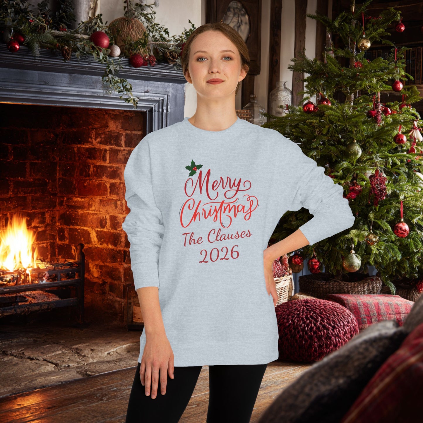 Merry Christmas Personalizable Unisex Sweatshirt, Have a Very Merry Christmas! Custom text is optional.