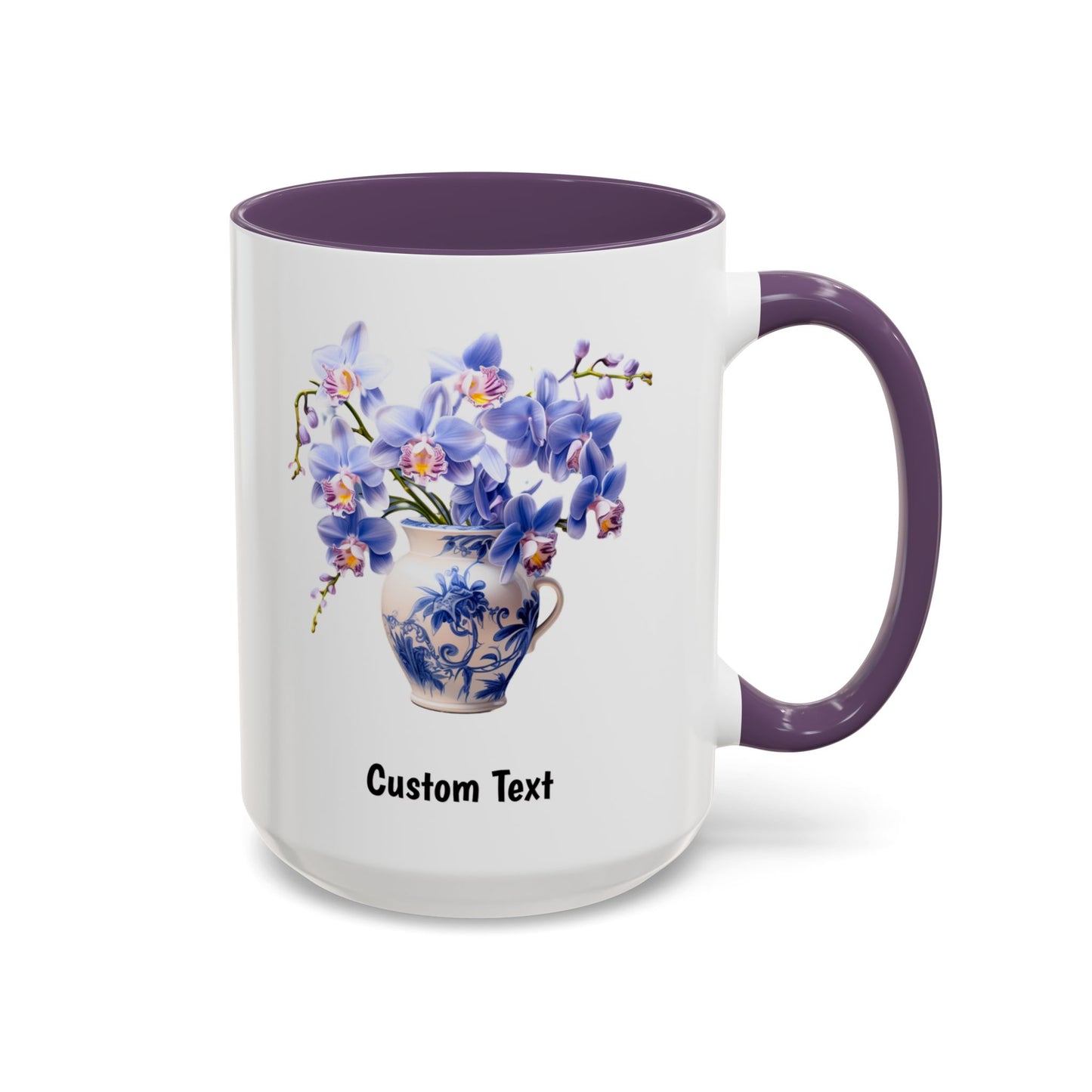 Blue Orchid Vase Coffee Mug 15oz Mirror