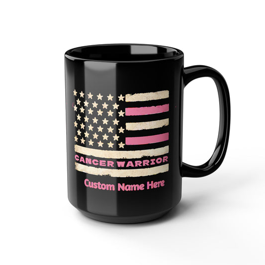 Breast Cancer Warrior Coffee Cup 15 oz. Cancer awareness, cancer fighter, cancer warrior, cancer encouragement, cancer gift