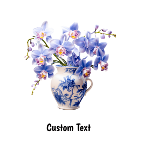 Blue Orchid Vase Coffee Mug 15oz Mirror