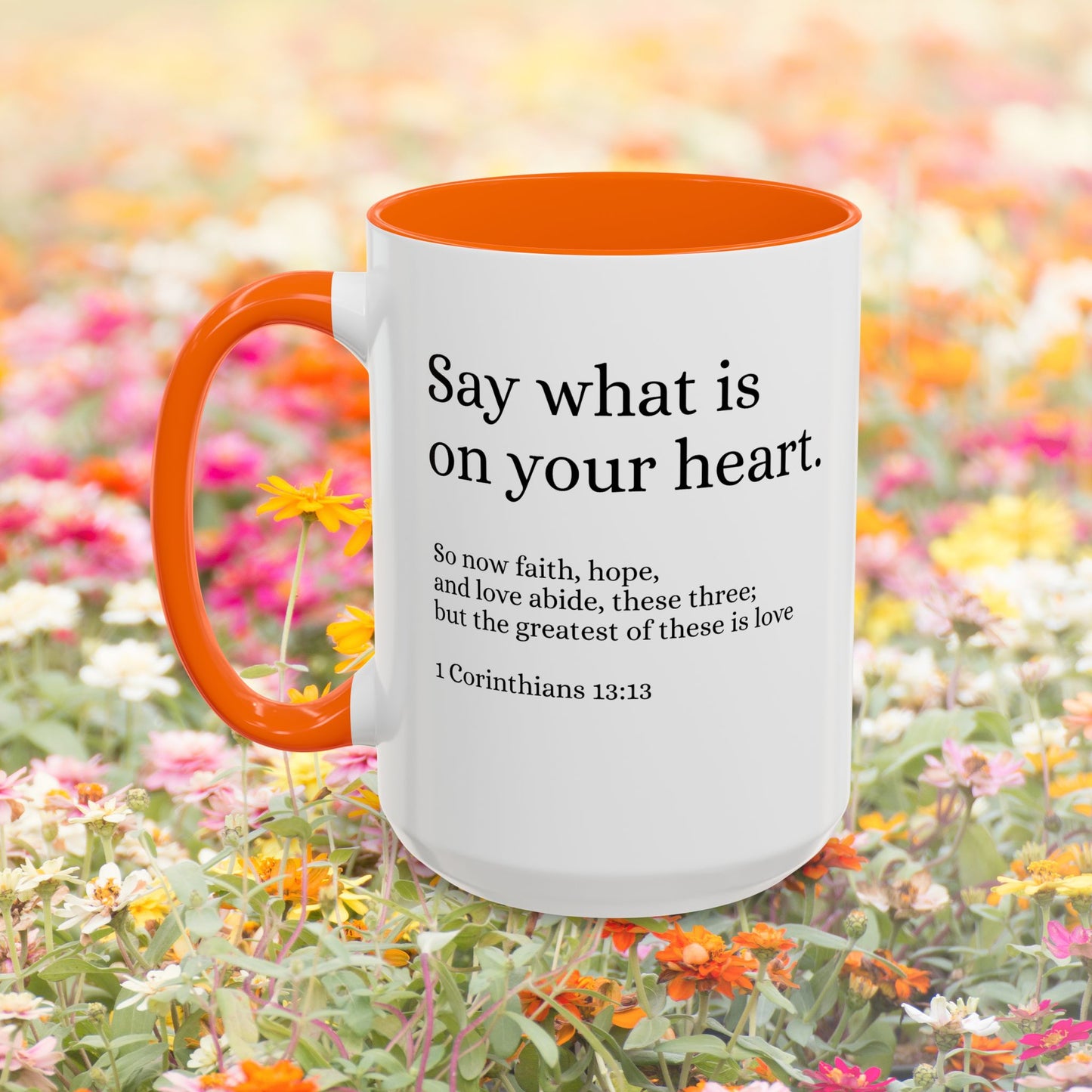 Faith Hope Love Script Coffee Cup 15 Oz, This is the perfect gift for your Christian friend, wife, daughter or teacher!