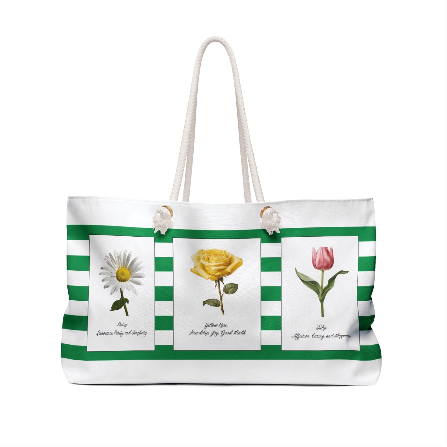 Floral Oversized Tote with Rope Handle