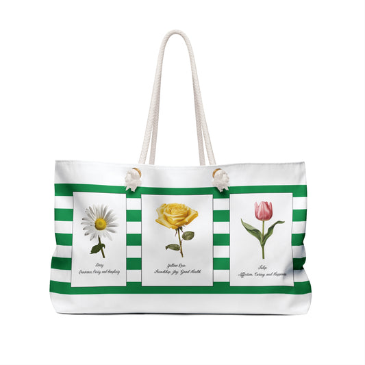 Floral Oversized Tote with Rope Handle
