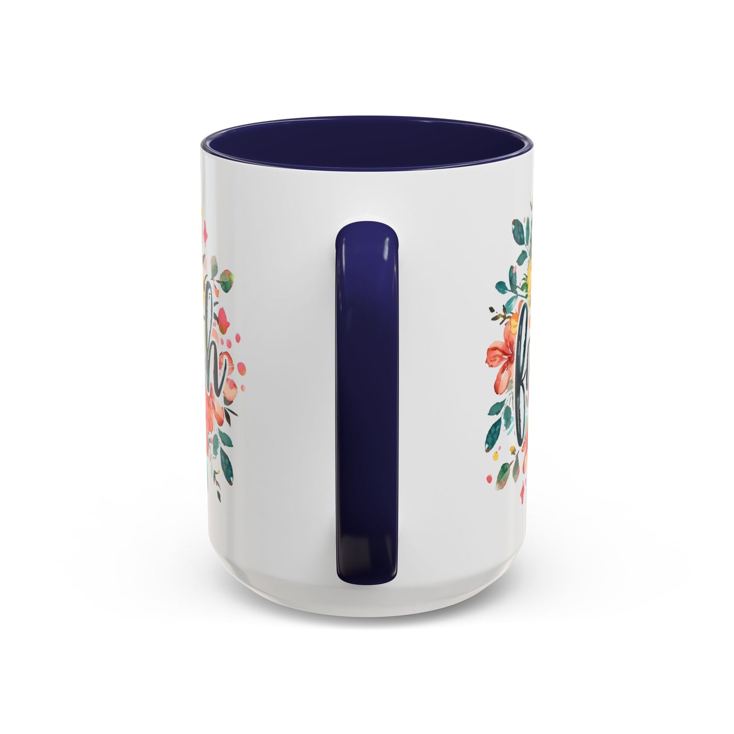 Faith and Flowers Coffee Cup 15 Oz, This is the perfect gift for your Christian friend, Gift for wife, Gift for Mom, daughter or teacher!