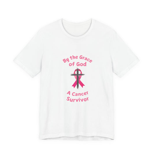 Cancer Survivor Breast Shirt, By the Grace of God. Custom name is Optional. Perfect gift for your Christian Breast Cancer Survivor!