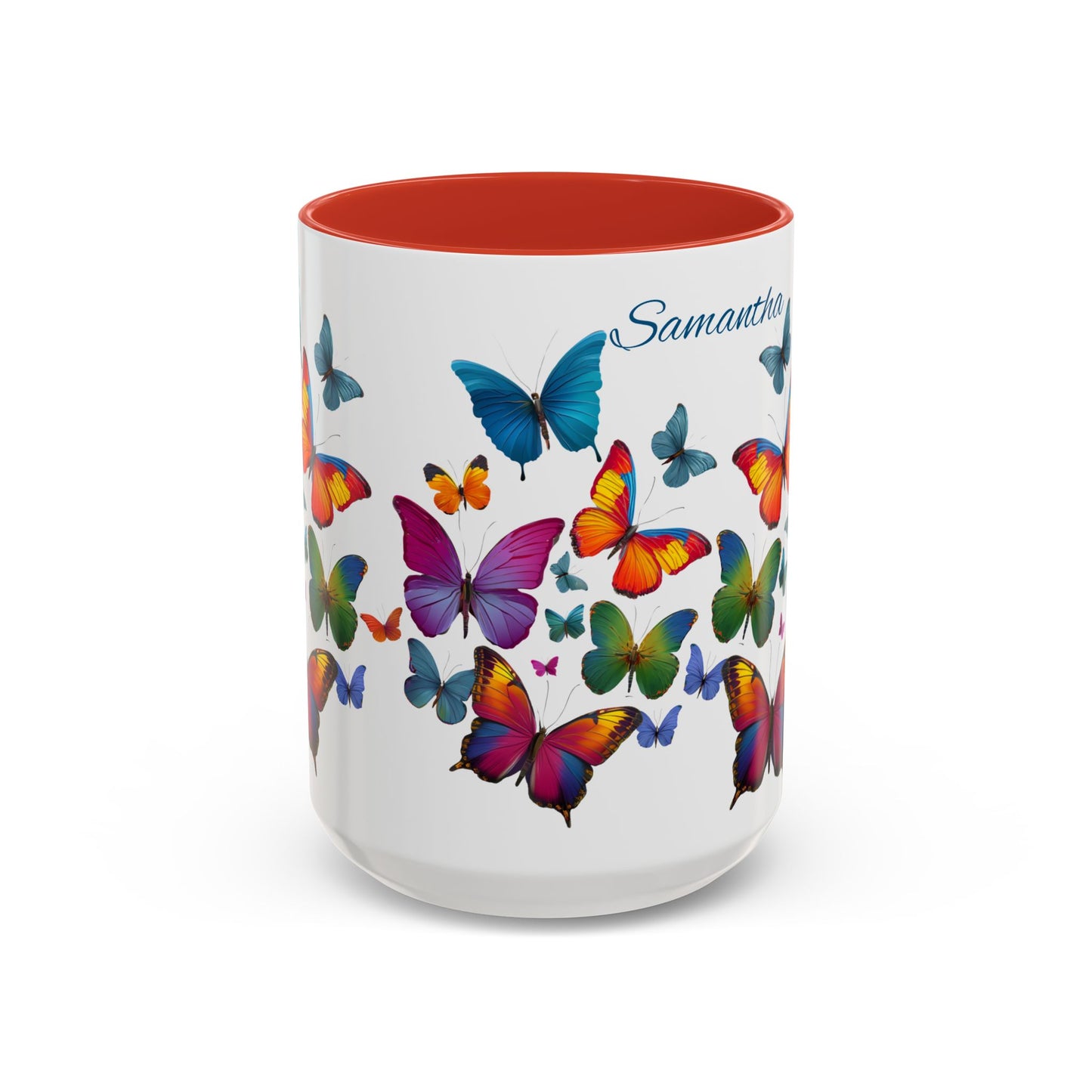 Personalized Butterfly Coffee Cup 15oz. Just add your Custom name to make this a perfect gift! Butterfly cup, Butterflies mug, Grandma Cup