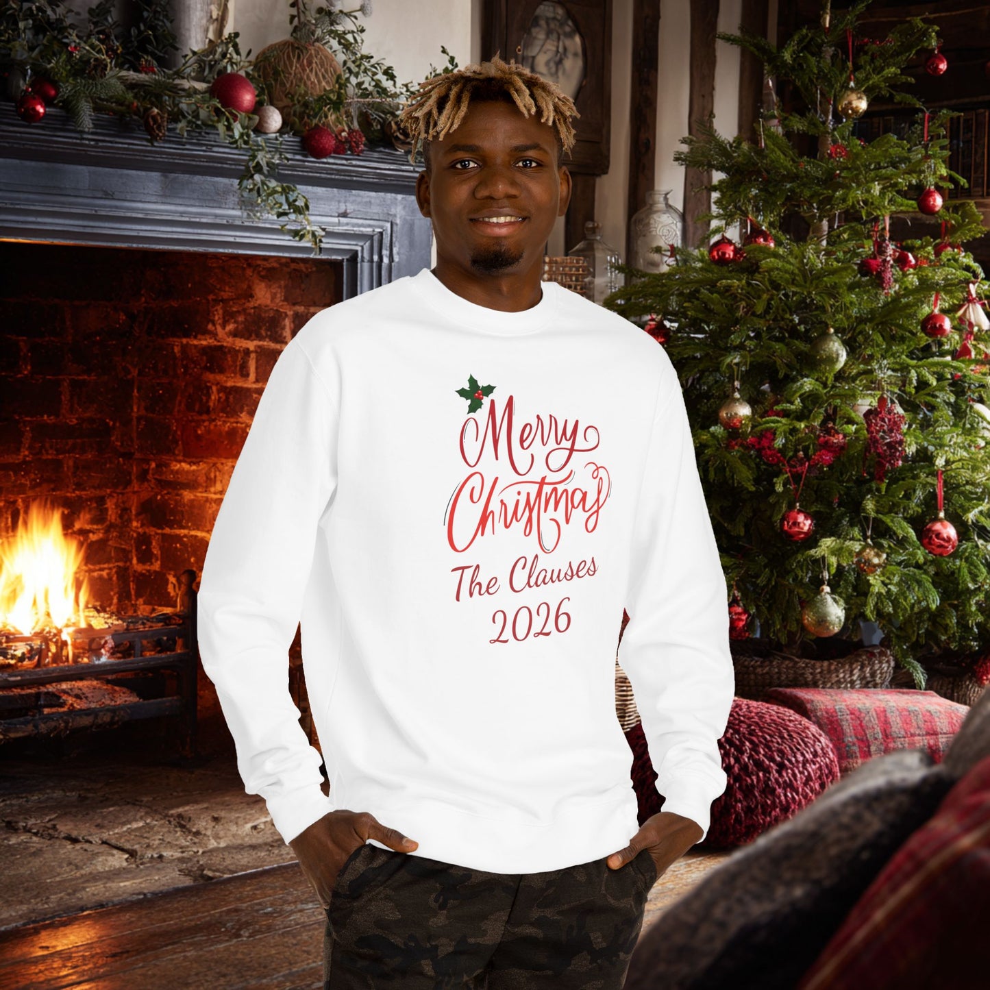 Merry Christmas Personalizable Unisex Sweatshirt, Have a Very Merry Christmas! Custom text is optional.