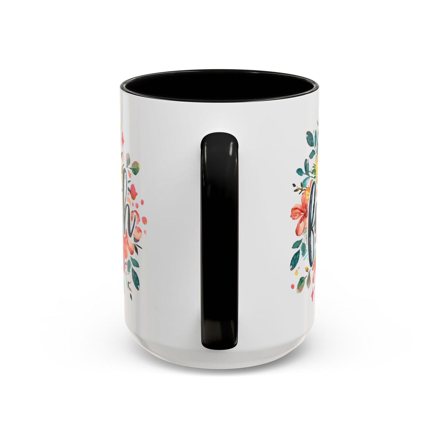 Faith and Flowers Coffee Cup 15 Oz, This is the perfect gift for your Christian friend, Gift for wife, Gift for Mom, daughter or teacher!