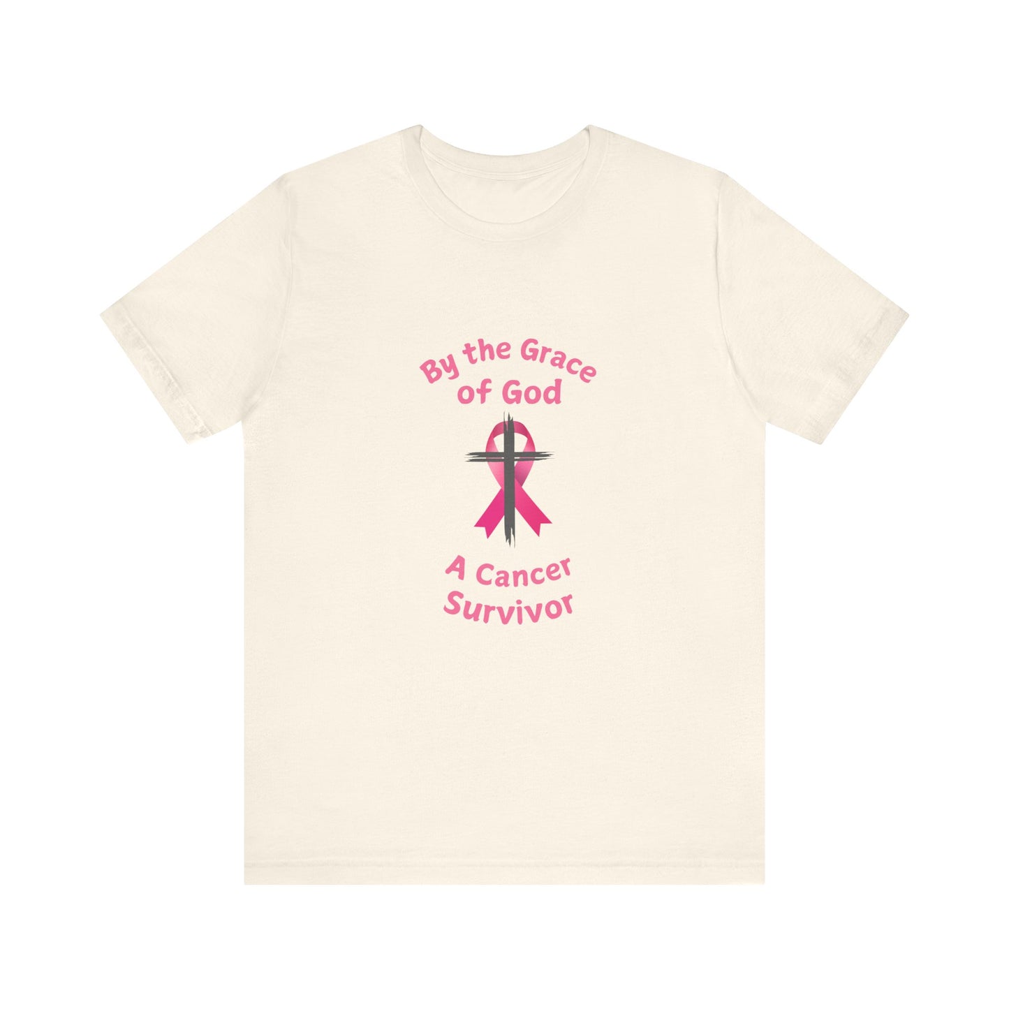 Cancer Survivor Breast Shirt, By the Grace of God. Custom name is Optional. Perfect gift for your Christian Breast Cancer Survivor!