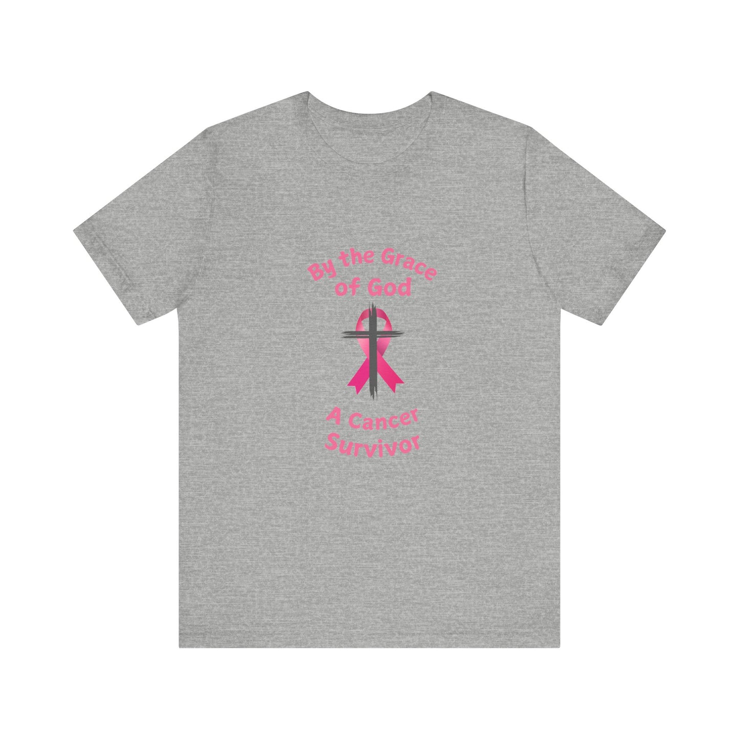 Cancer Survivor Breast Shirt, By the Grace of God. Custom name is Optional. Perfect gift for your Christian Breast Cancer Survivor!