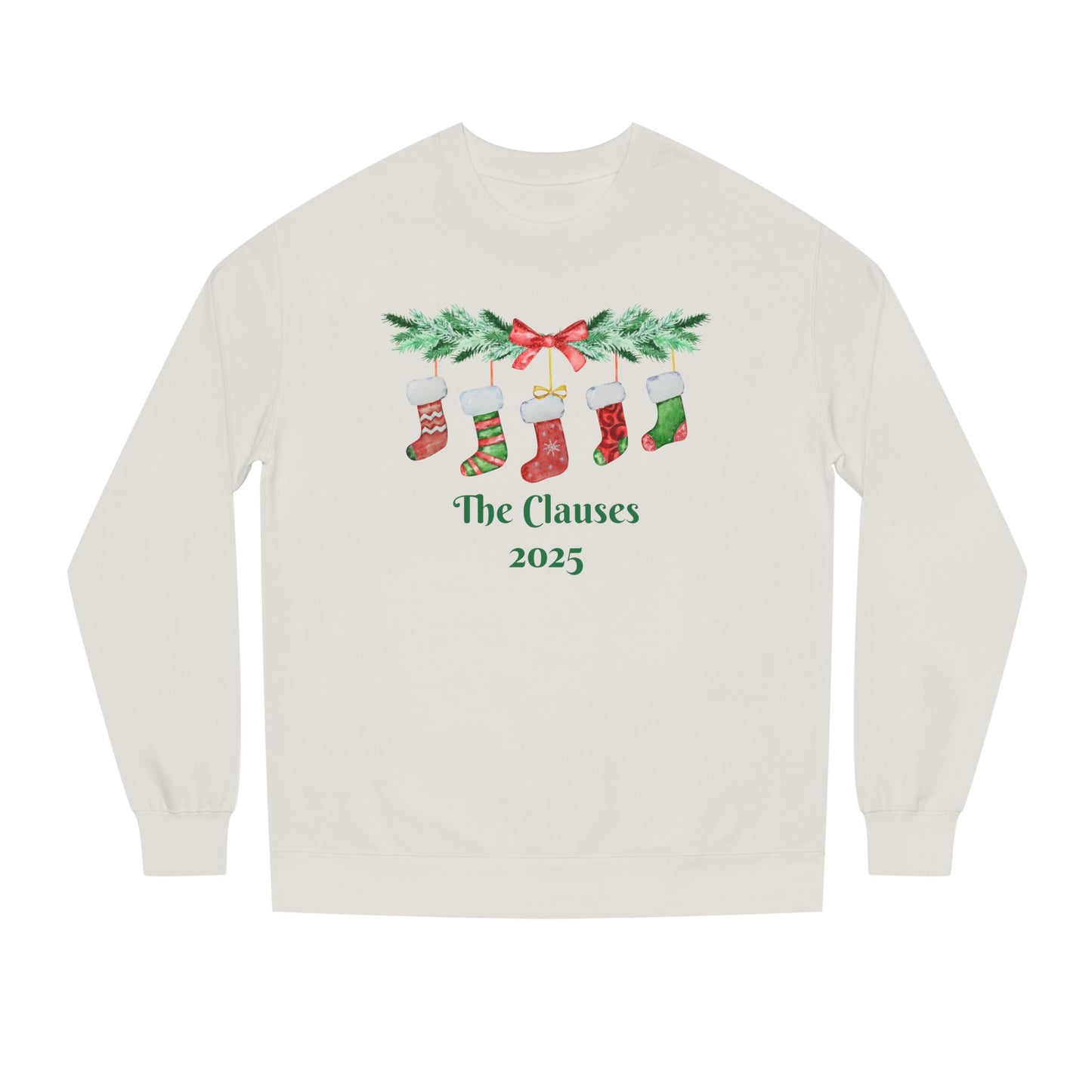 Merry Christmas Stockings Custom Unisex Sweatshirt, Have a Very Merry Christmas! Personalized text is optional.