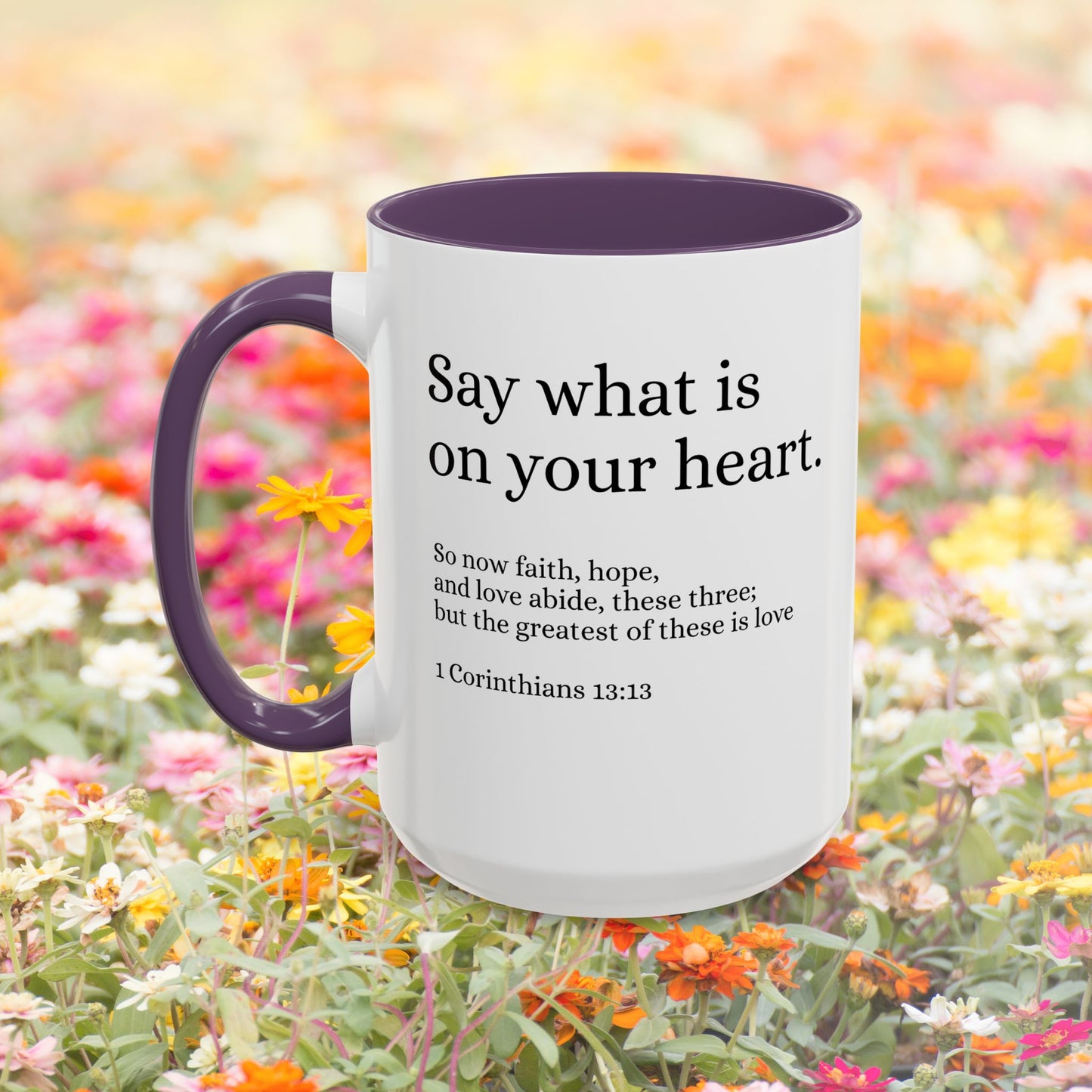 Faith Hope Love Script Coffee Cup 15 Oz, This is the perfect gift for your Christian friend, wife, daughter or teacher!