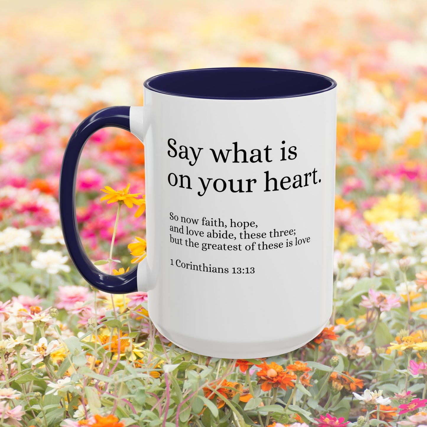 Faith Hope Love Script Coffee Cup 15 Oz, This is the perfect gift for your Christian friend, wife, daughter or teacher!