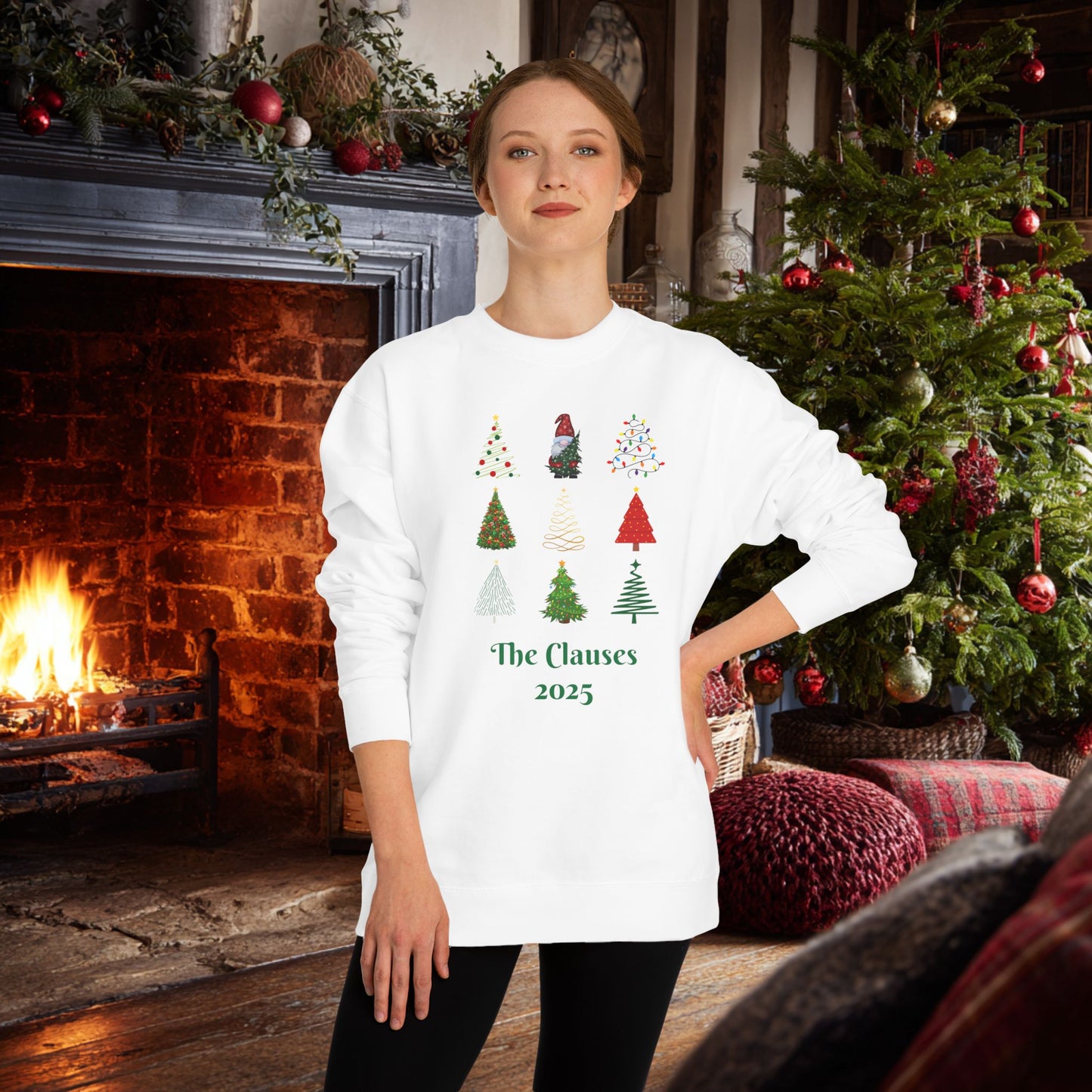 Christmas Tree Personalized Sweatshirt for Christmas. Custom Text is Optional. Merry Christmas! This is the perfect gift!