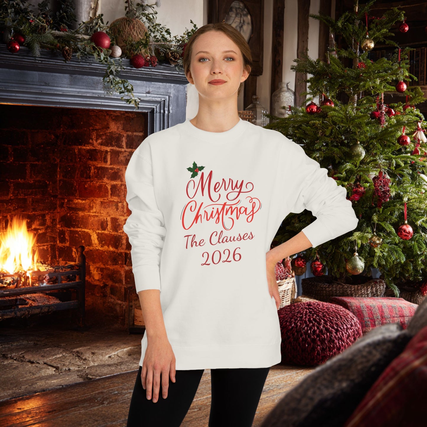 Merry Christmas Personalizable Unisex Sweatshirt, Have a Very Merry Christmas! Custom text is optional.