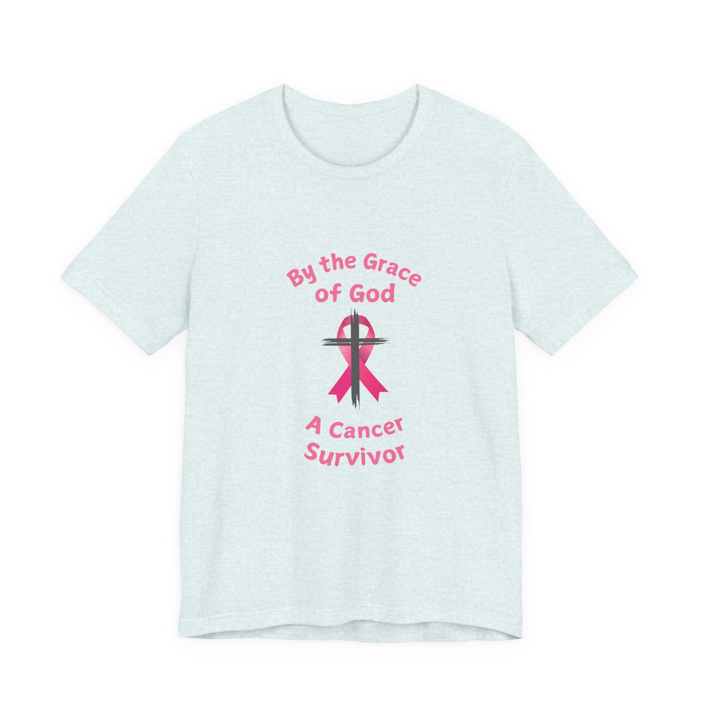 Cancer Survivor Breast Shirt, By the Grace of God. Custom name is Optional. Perfect gift for your Christian Breast Cancer Survivor!