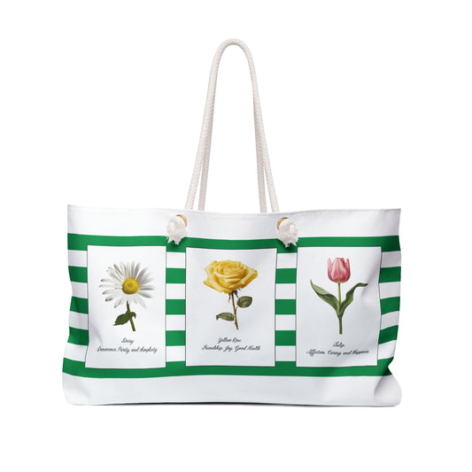 Floral Oversized Tote with Rope Handle