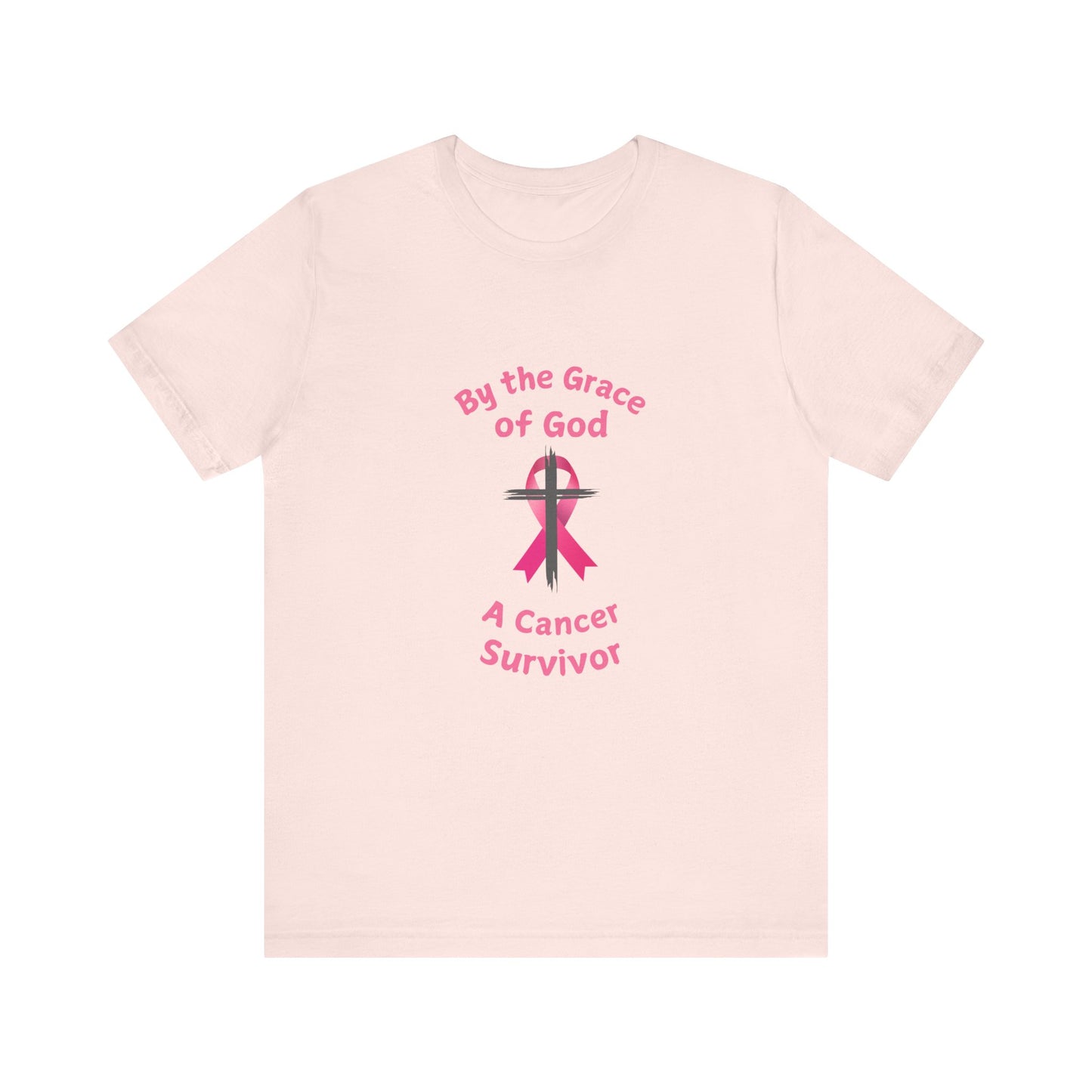 Cancer Survivor Breast Shirt, By the Grace of God. Custom name is Optional. Perfect gift for your Christian Breast Cancer Survivor!