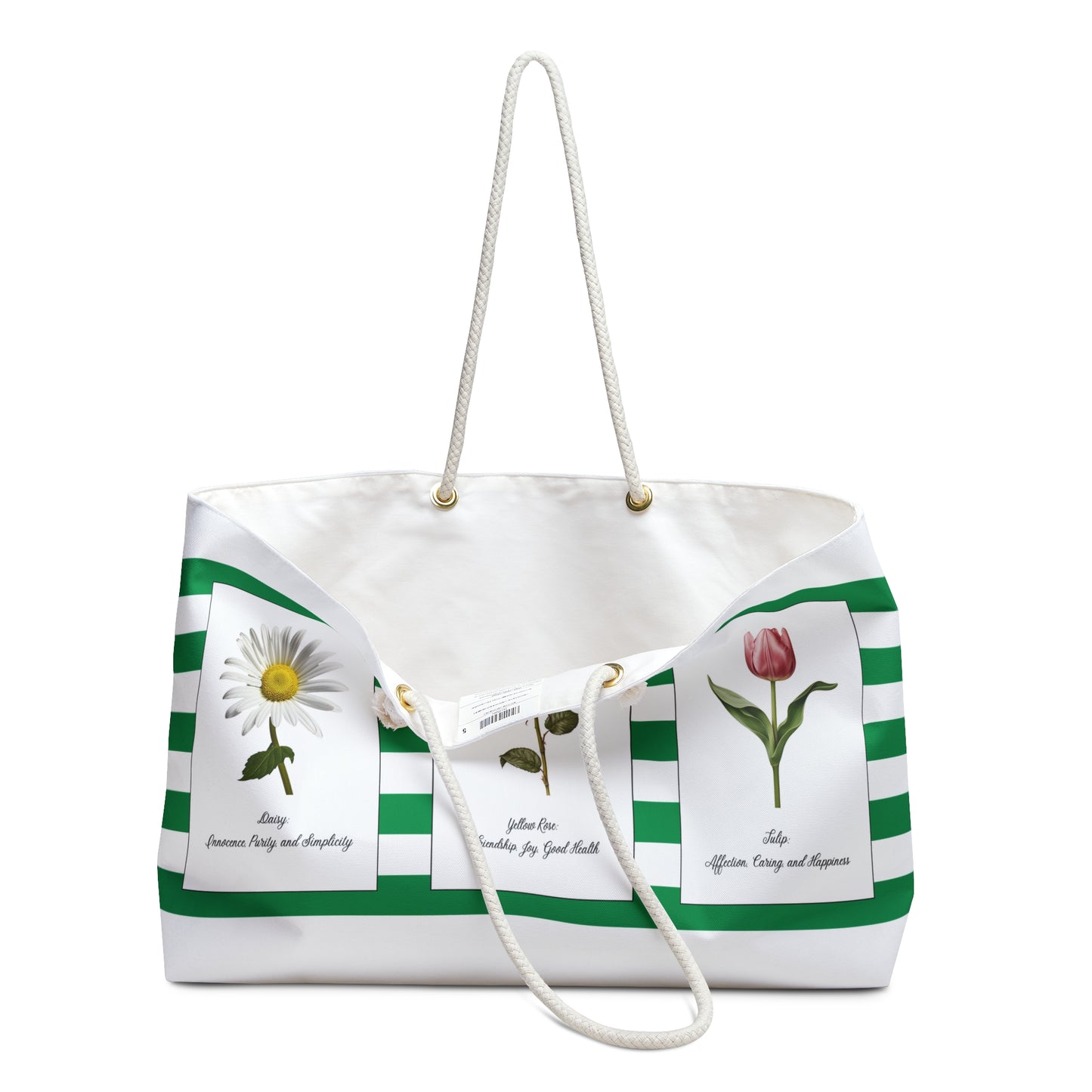 Floral Oversized Tote with Rope Handle