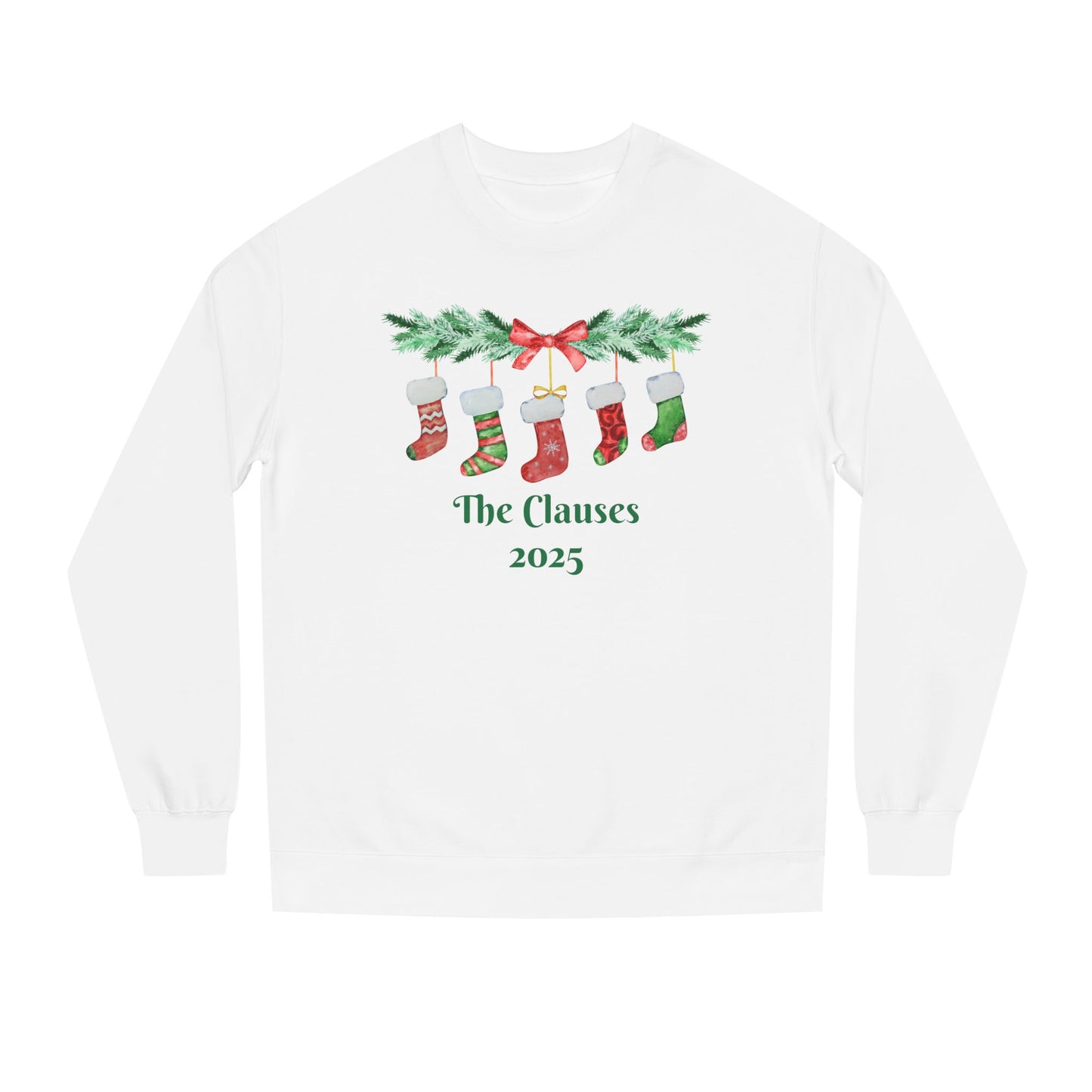 Merry Christmas Stockings Custom Unisex Sweatshirt, Have a Very Merry Christmas! Personalized text is optional.