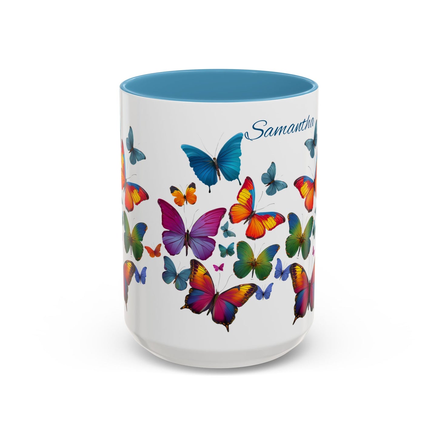 Personalized Butterfly Coffee Cup 15oz. Just add your Custom name to make this a perfect gift! Butterfly cup, Butterflies mug, Grandma Cup