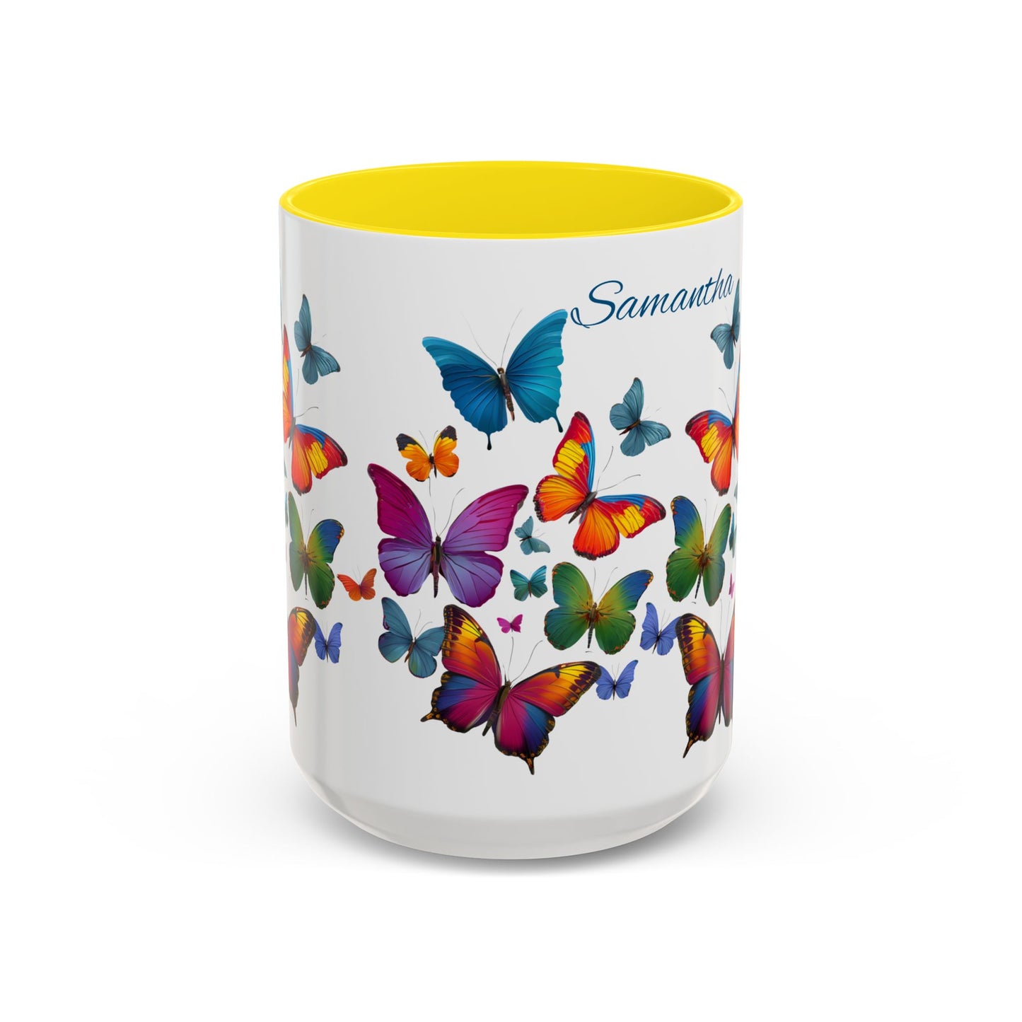 Personalized Butterfly Coffee Cup 15oz. Just add your Custom name to make this a perfect gift! Butterfly cup, Butterflies mug, Grandma Cup