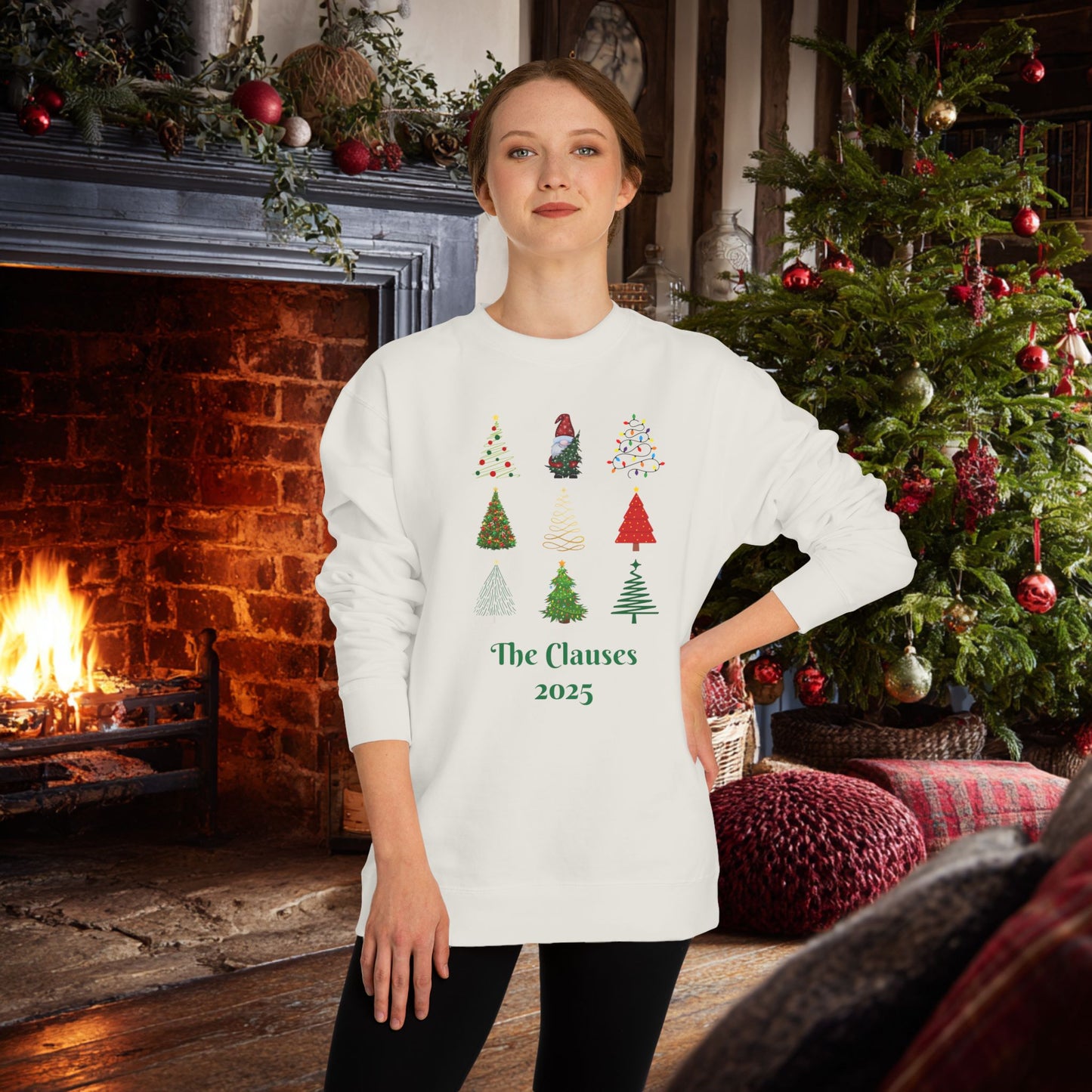 Christmas Tree Personalized Sweatshirt for Christmas. Custom Text is Optional. Merry Christmas! This is the perfect gift!
