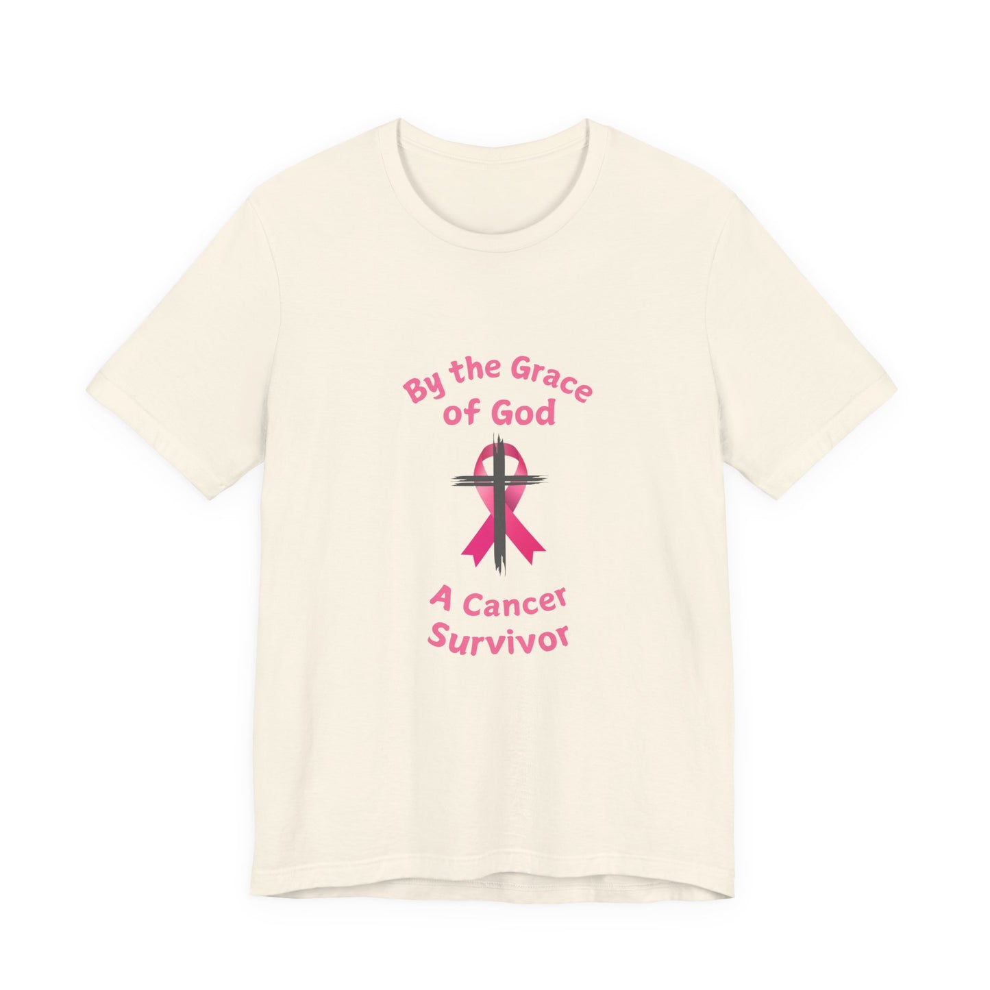 Cancer Survivor Breast Shirt, By the Grace of God. Custom name is Optional. Perfect gift for your Christian Breast Cancer Survivor!