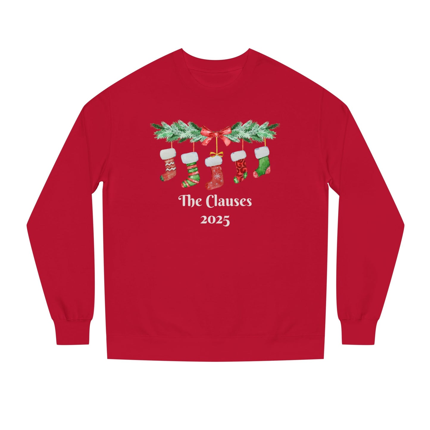 Merry Christmas Stockings Custom Unisex Sweatshirt, Have a Very Merry Christmas! Personalized text is optional.