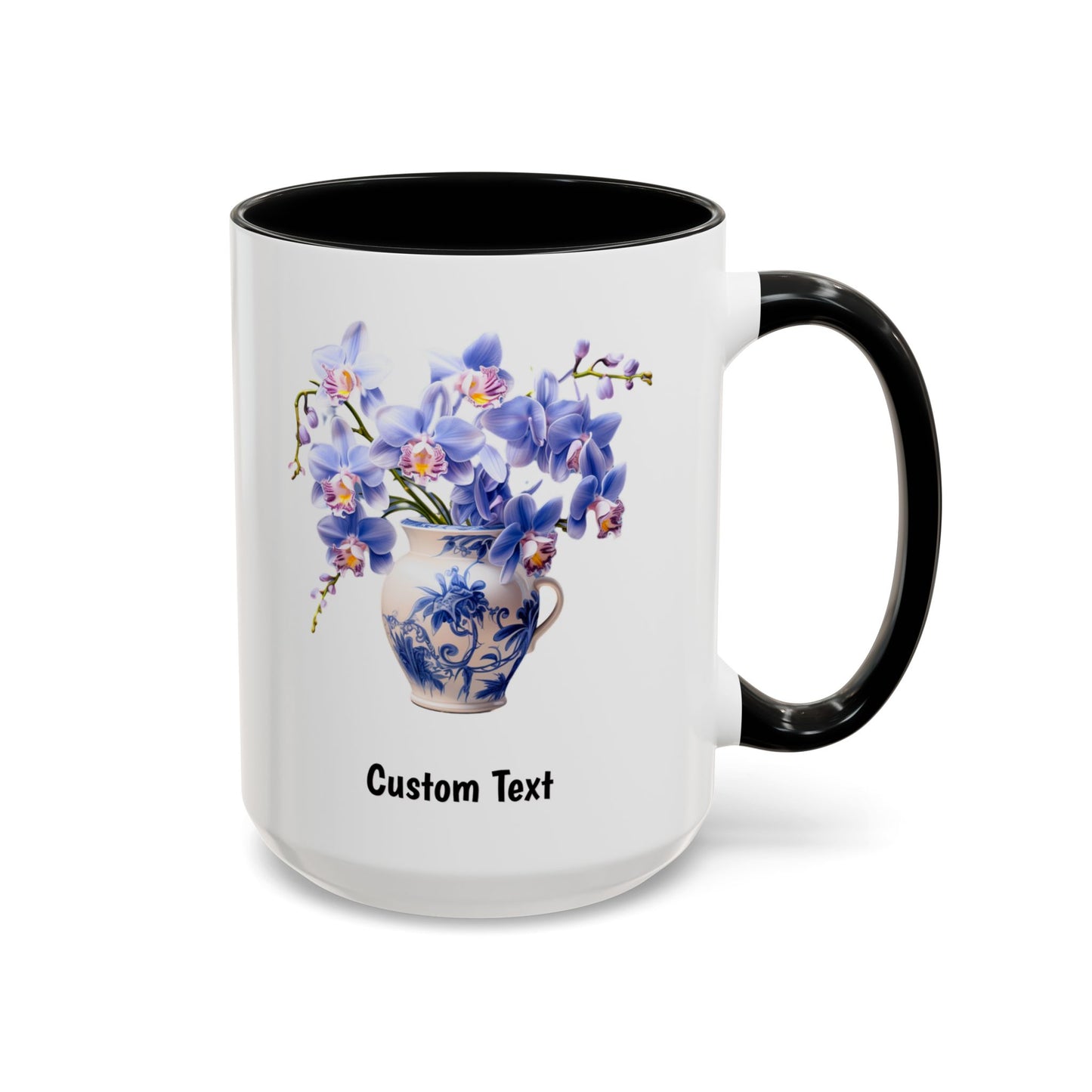 Blue Orchid Vase Coffee Mug 15oz
