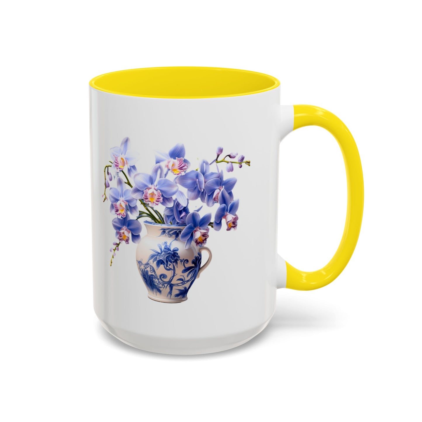 Blue Orchid Vase Coffee Mug 15oz