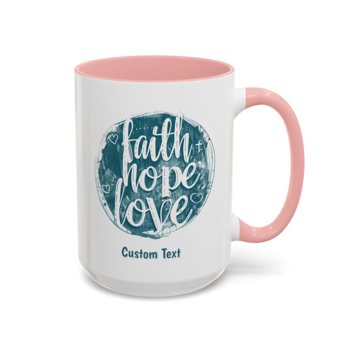 Retro Faith Hope Love Coffee Cup 15 Oz, This is the perfect gift for your Christian friend, wife, daughter or teacher!