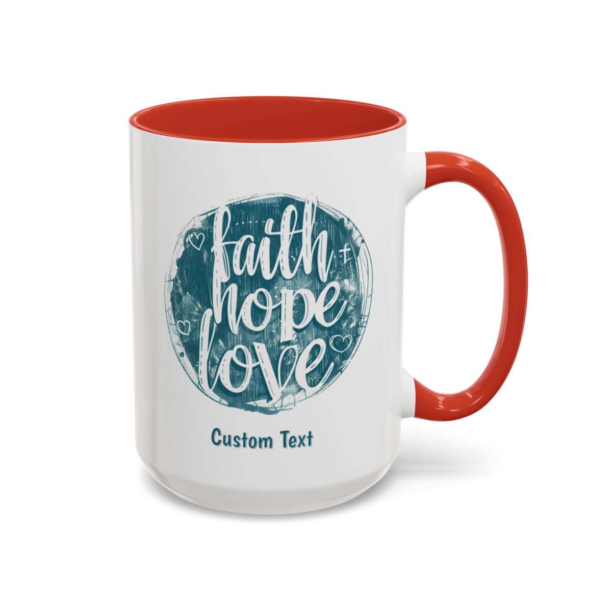Retro Faith Hope Love Coffee Cup 15 Oz, This is the perfect gift for your Christian friend, wife, daughter or teacher!