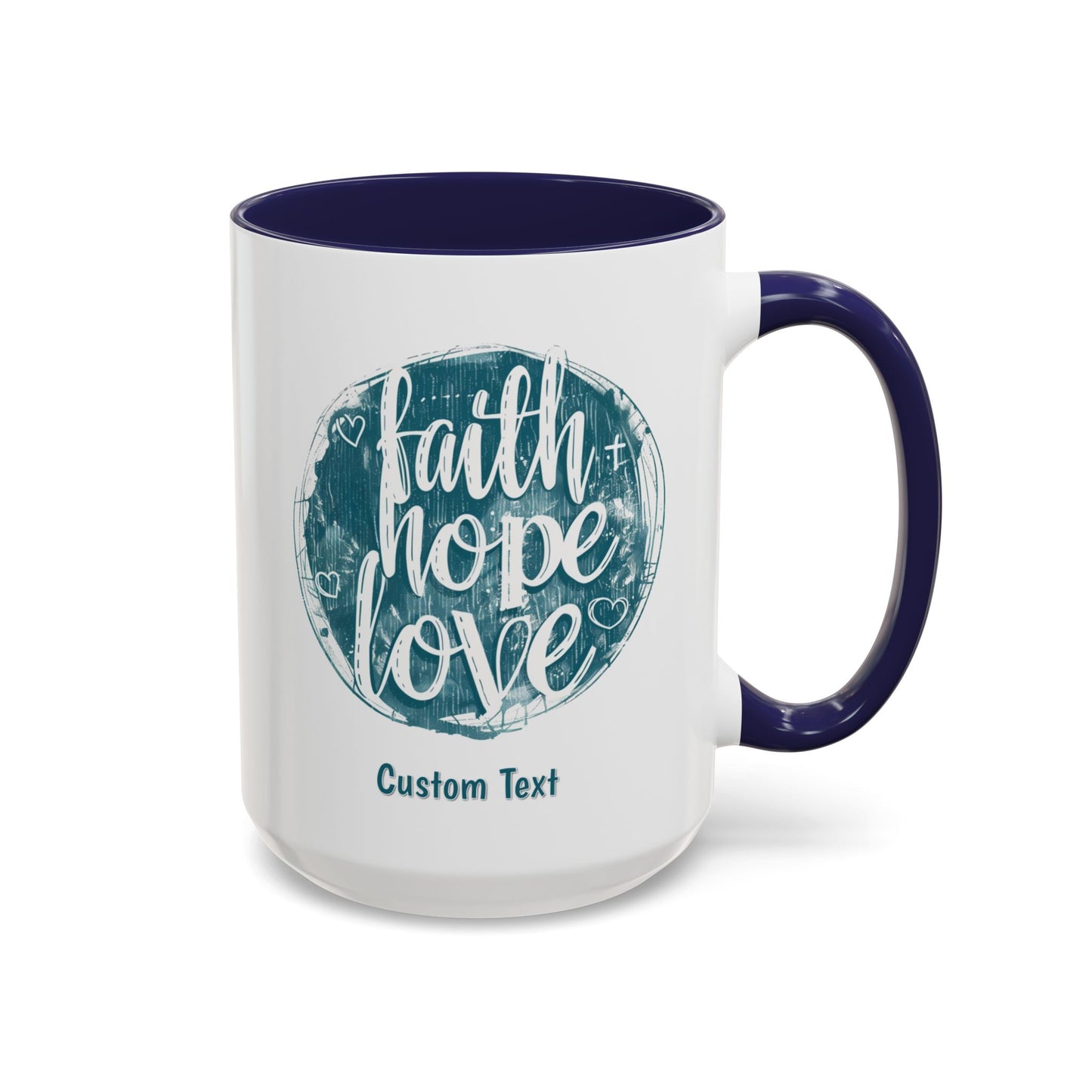 Retro Faith Hope Love Coffee Cup 15 Oz, This is the perfect gift for your Christian friend, wife, daughter or teacher!