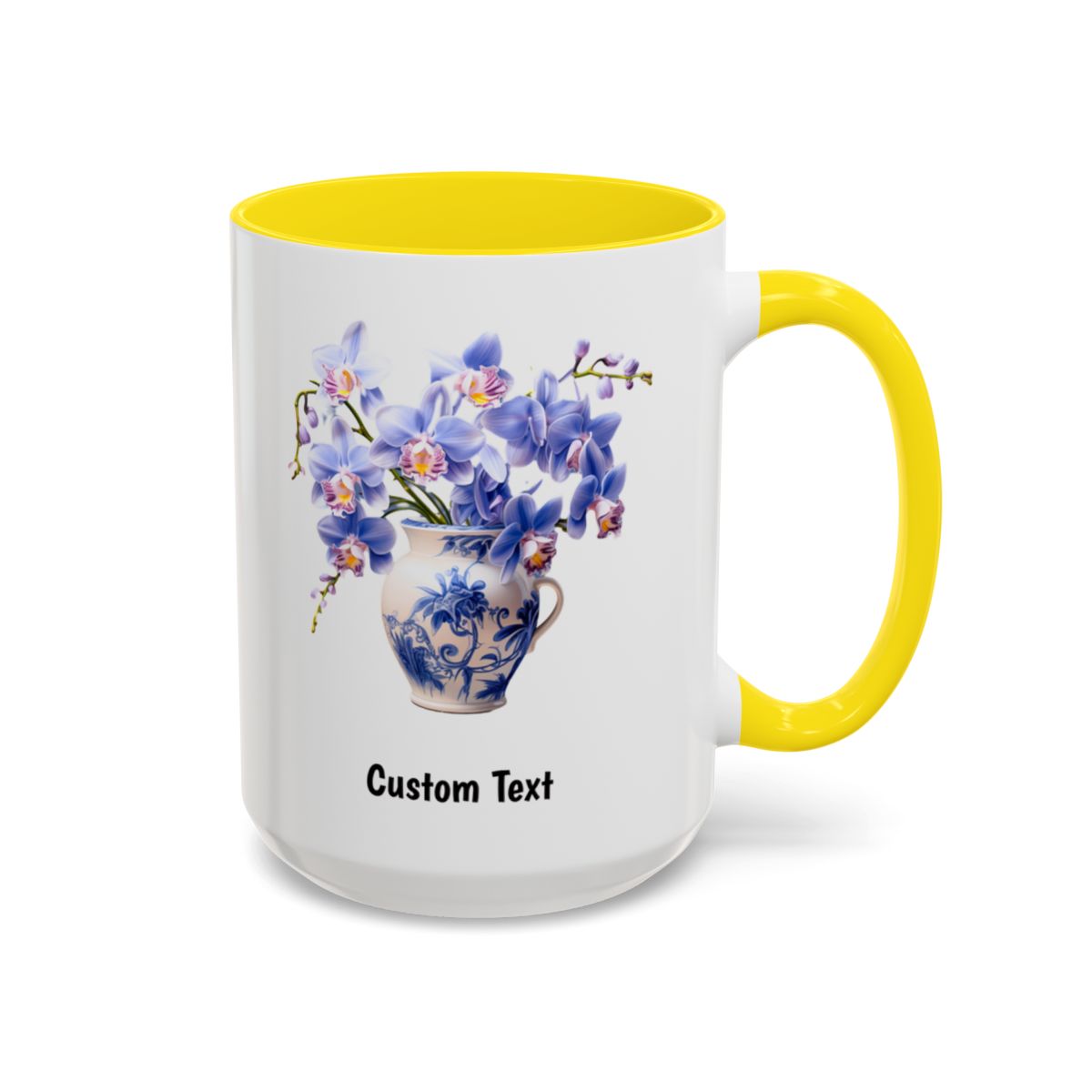 Blue Orchid Vase Coffee Mug 15oz Mirror