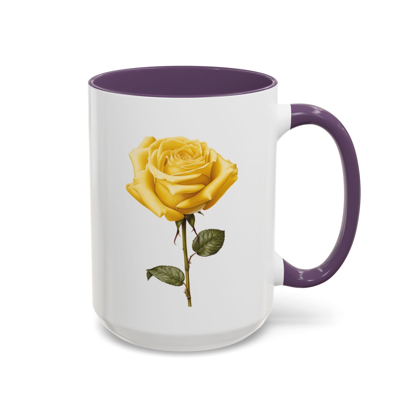 Personalized Language of Flowers Yellow Rose Coffee Mugs, 15oz. Add Custom Text to this Rose cup to make it a perfect gift!