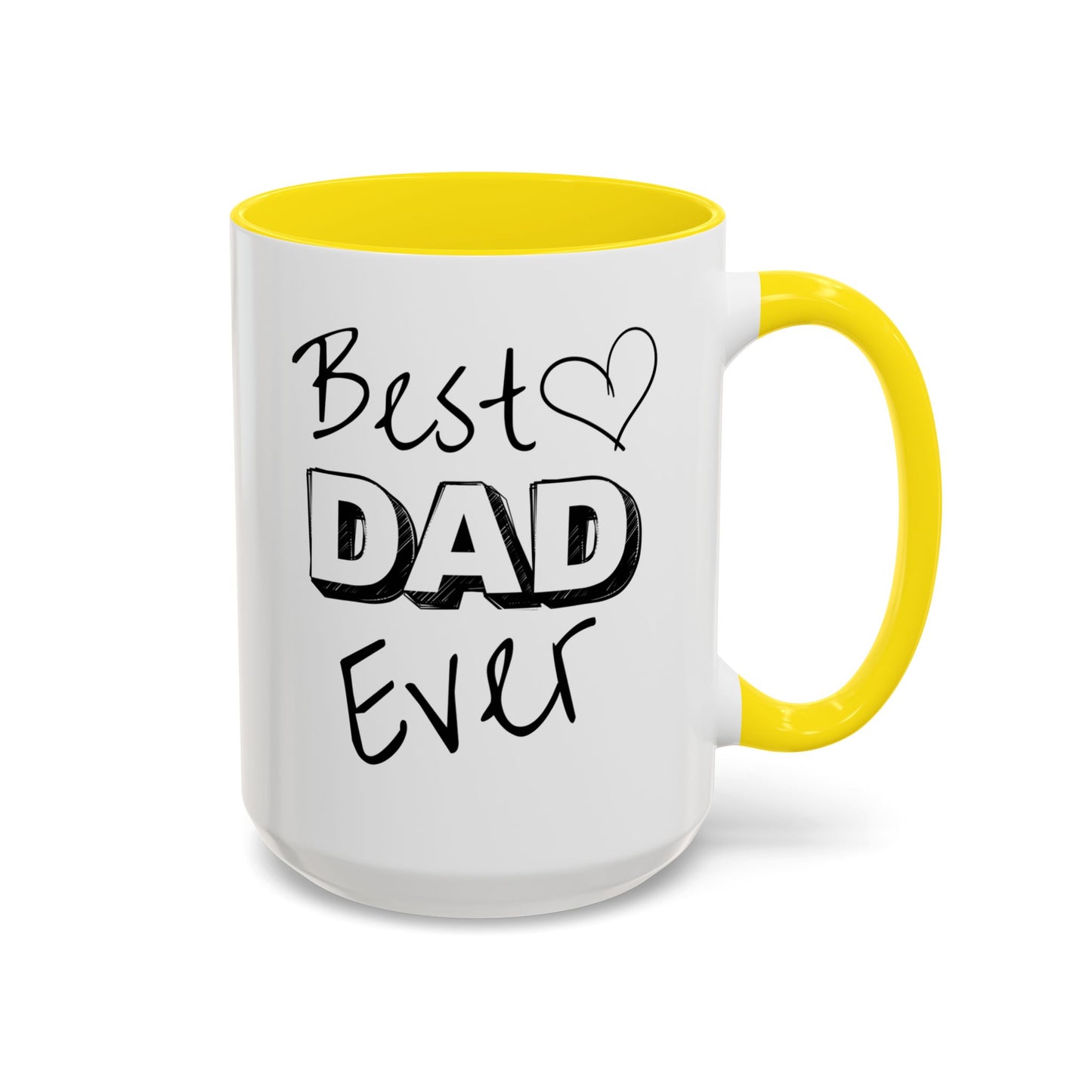 Best Dad Ever Personalized Coffee Cup 15 oz. Custom text is optional. Make this mug the Perfect gift for your best Dad!