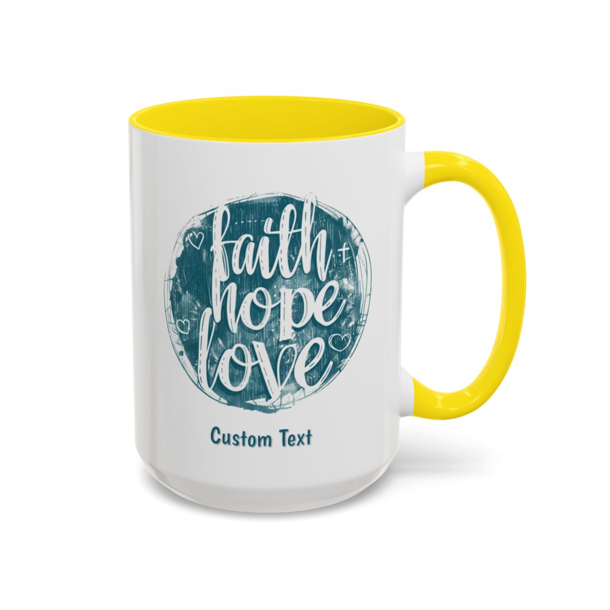 Retro Faith Hope Love Coffee Cup 15 Oz, This is the perfect gift for your Christian friend, wife, daughter or teacher!