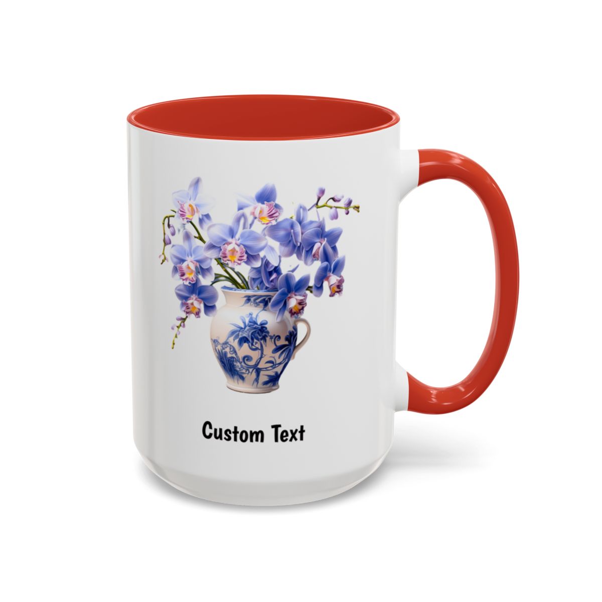 Blue Orchid Vase Coffee Mug 15oz Mirror