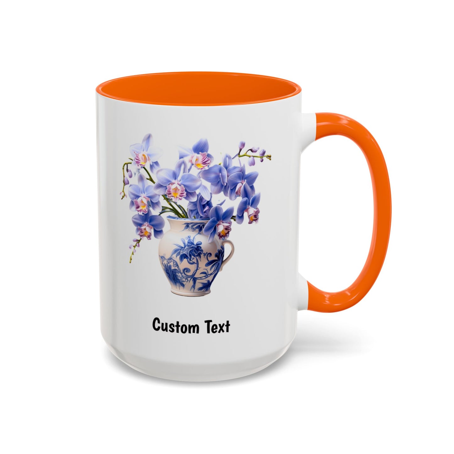 Blue Orchid Vase Coffee Mug 15oz Mirror