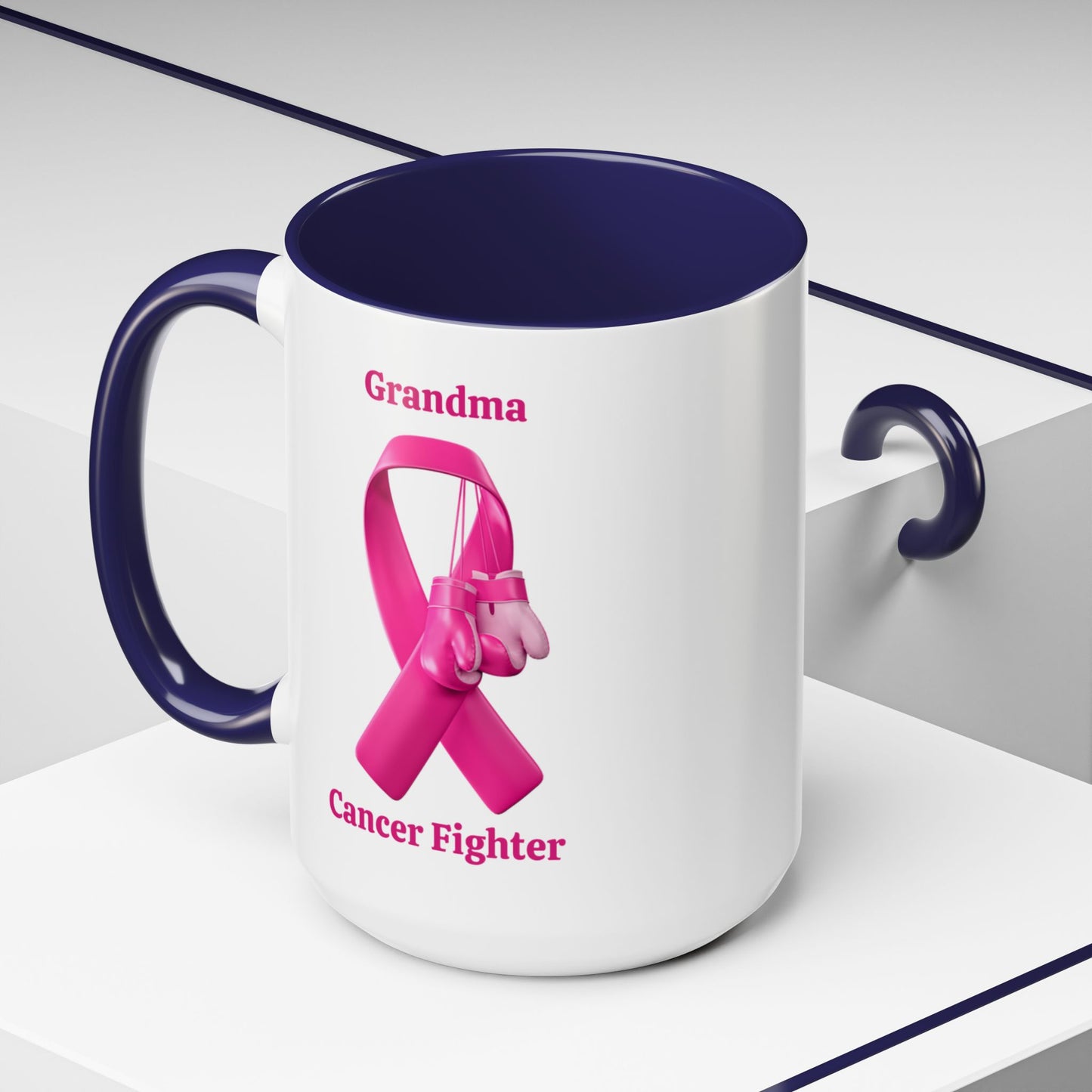 Breast Cancer Fighter Mugs 15oz