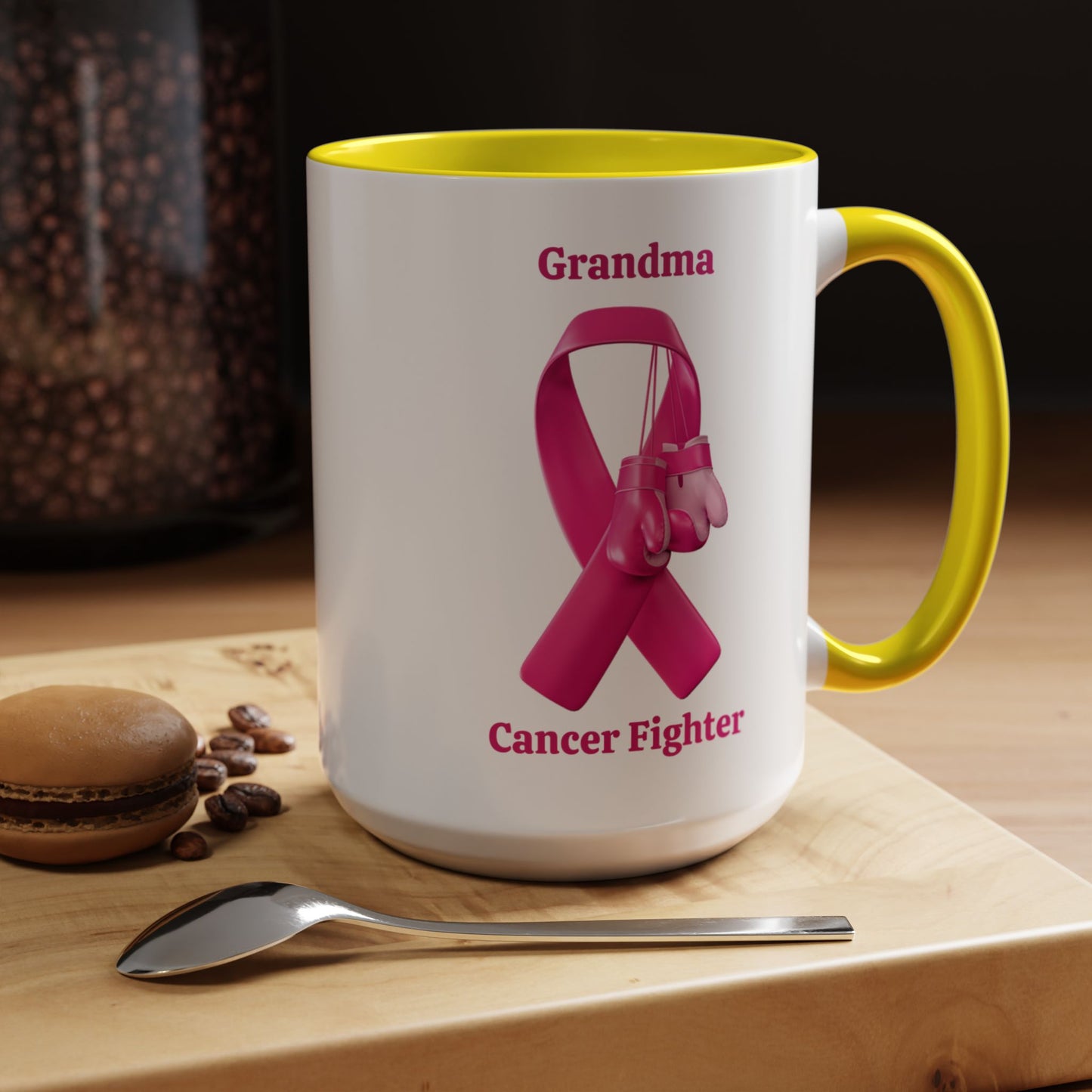 Breast Cancer Fighter Mugs 15oz