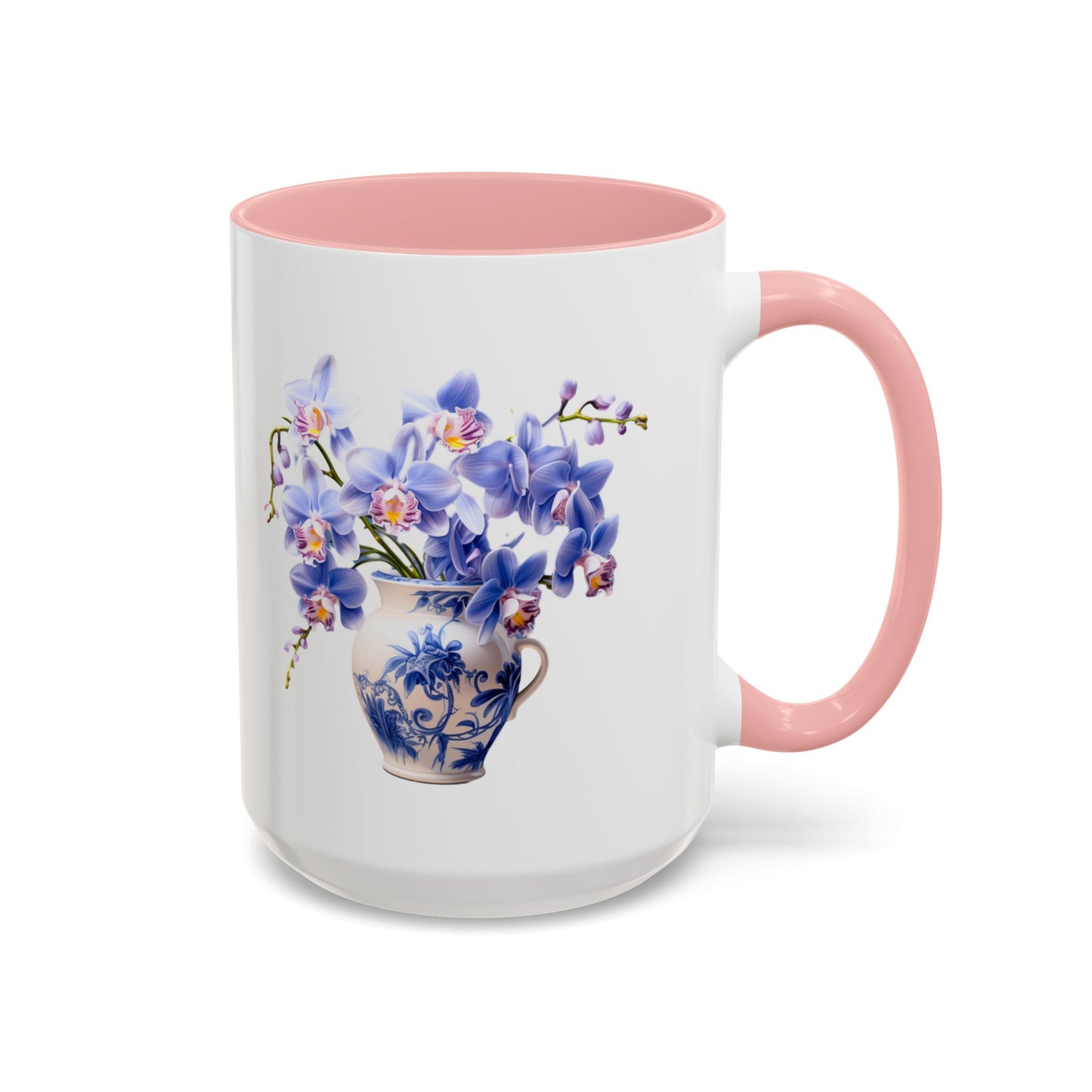 Blue Orchid Vase Coffee Mug 15oz