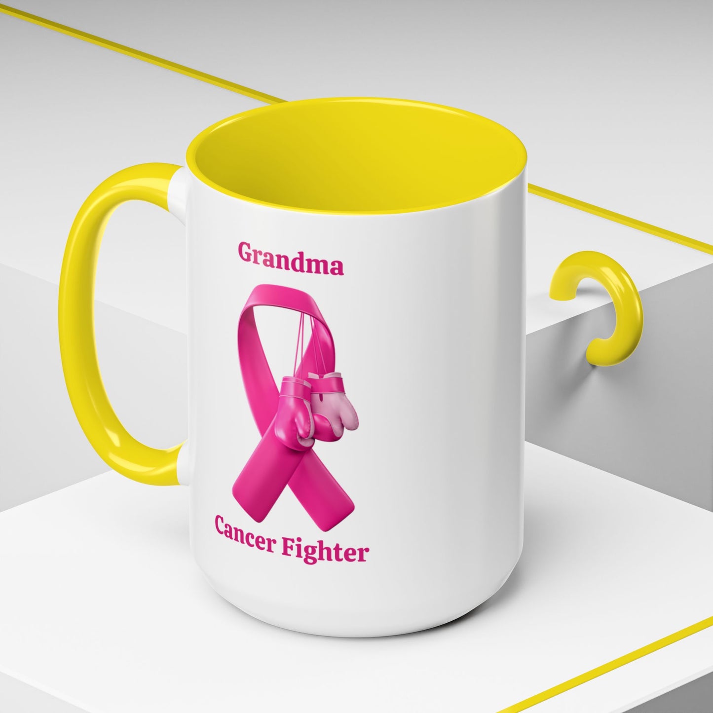 Breast Cancer Fighter Mugs 15oz