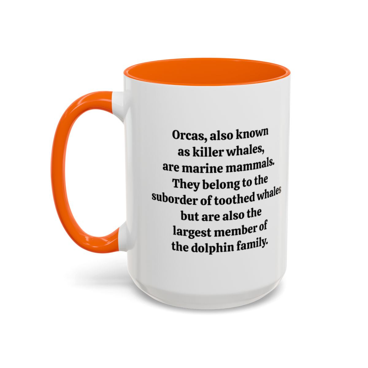 Killer Whale Custom Coffee Cup 15 Oz, Killer Whale Cup, Personalized Orca Mug, Add your custom text cup, Orca drawing