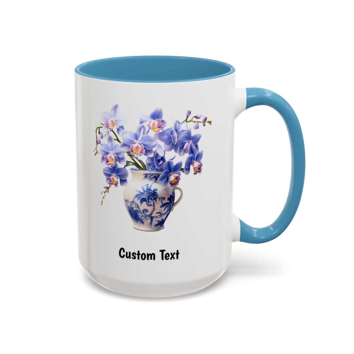 Blue Orchid Vase Coffee Mug 15oz Mirror