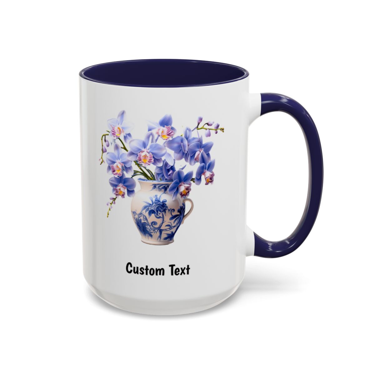 Blue Orchid Vase Coffee Mug 15oz Mirror