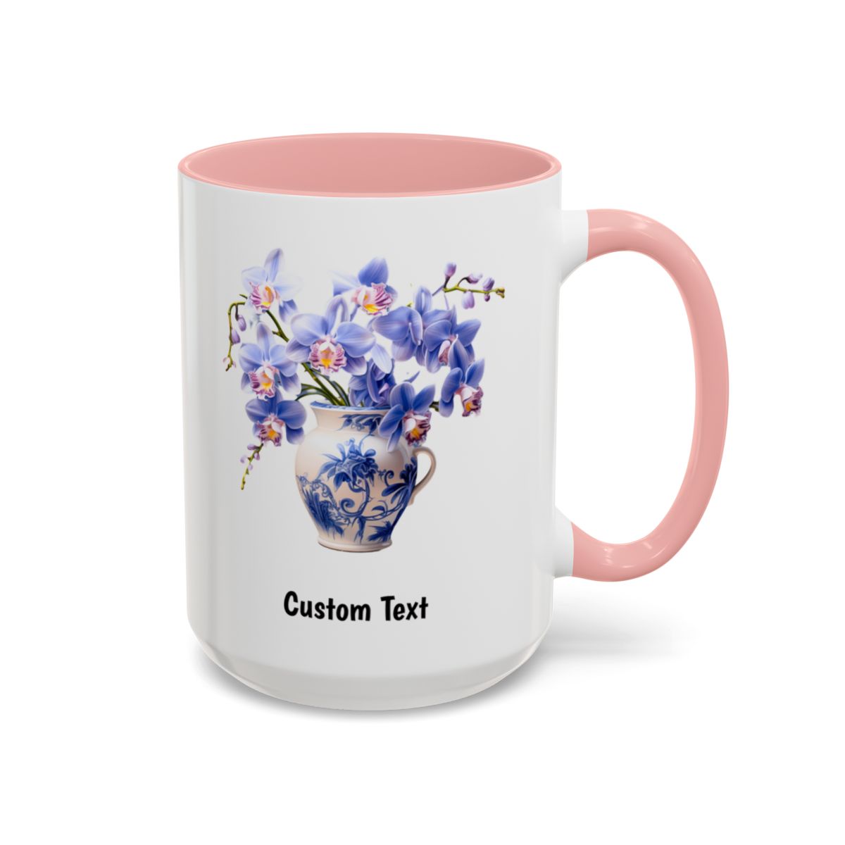Blue Orchid Vase Coffee Mug 15oz Mirror