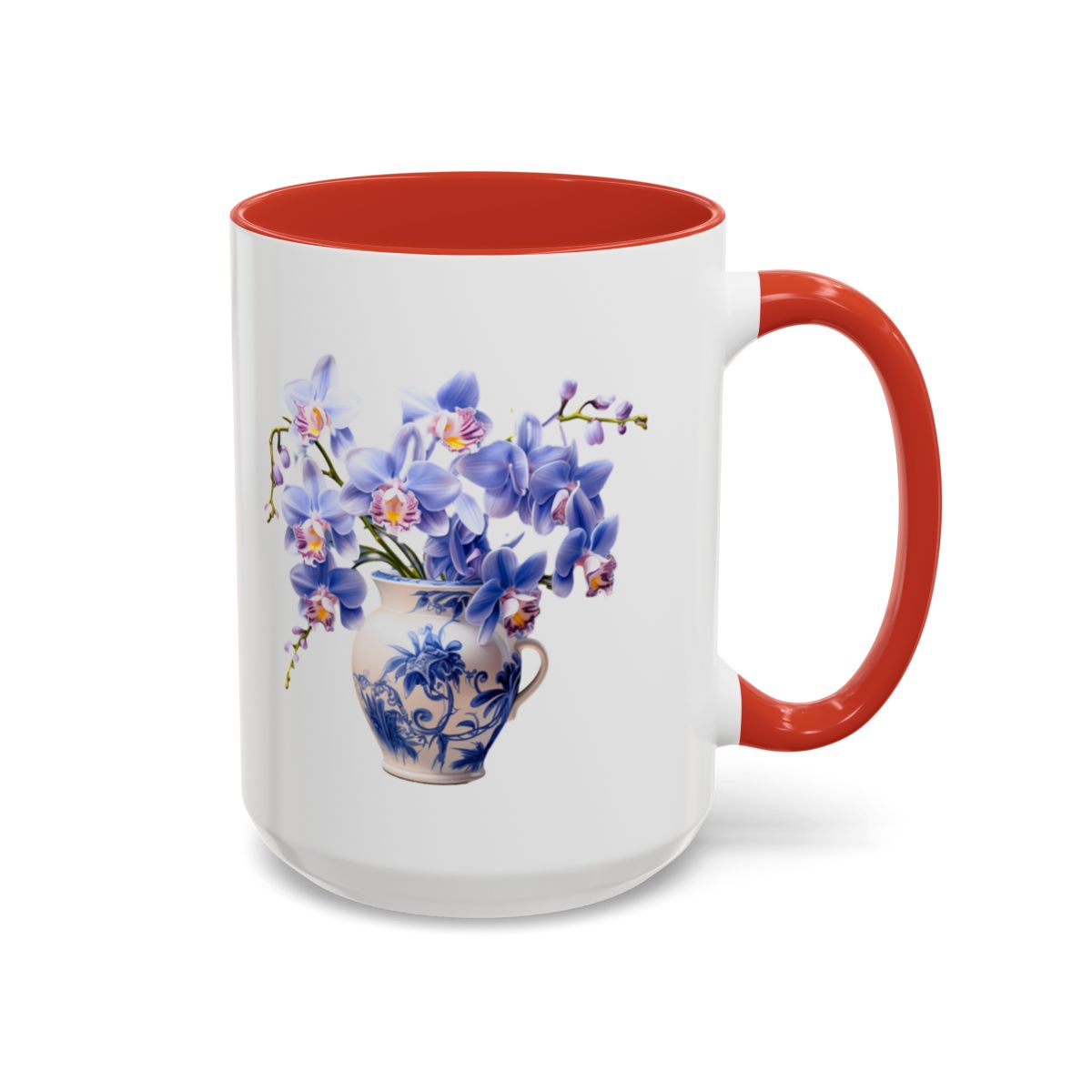 Blue Orchid Vase Coffee Mug 15oz