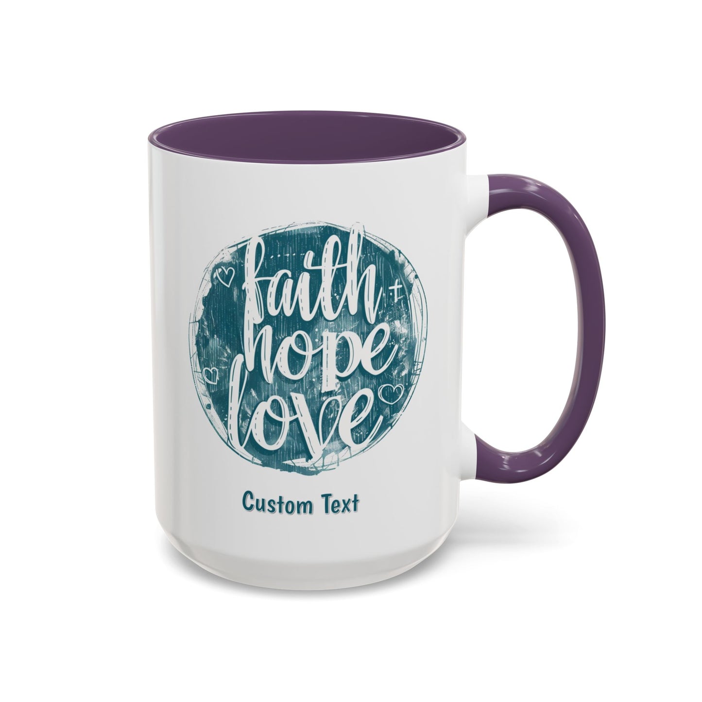 Retro Faith Hope Love Coffee Cup 15 Oz, This is the perfect gift for your Christian friend, wife, daughter or teacher!